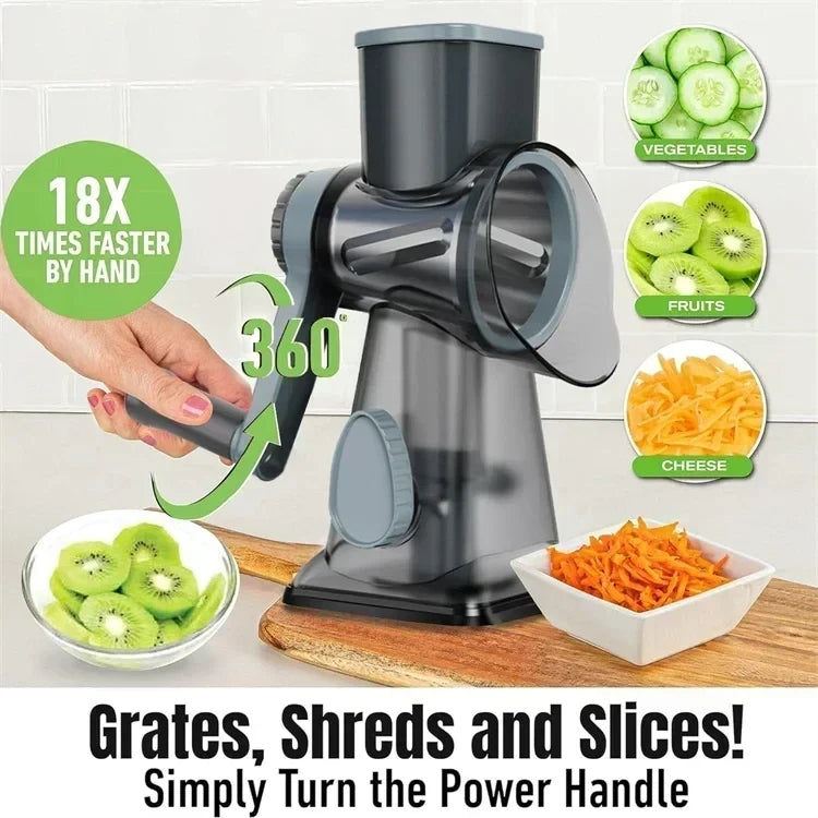 3-in-1 Rotary Cheese Grater